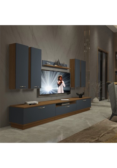 Decoraktiv Trendstyle 8d Mdf Tv Ünitesi Tv Sehpası Ceviz - Antrasit