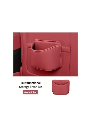 Chuangyinshop Ideal Orange Stylish Araç Depolama Kutusu 1 Adet Çok Fonksiyonlu Çöp Kutusu Bardaklık