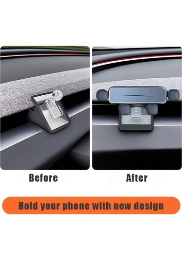Honeybeeshop Tesla Model 3/y 2017-2025 Uyumlu Model 3/y 2024-2025 Yerçekimli Araba Telefon Tutucu Montajlı