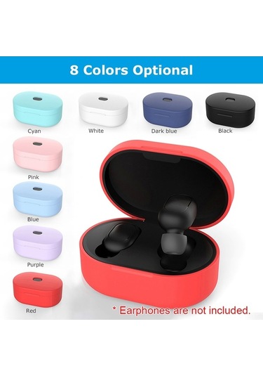 Sandwich Xiaomi Redmi Airdots Gençlik Kılıfı - 8 Renk, Koyu Mavi, Silikon Koruma Diğer