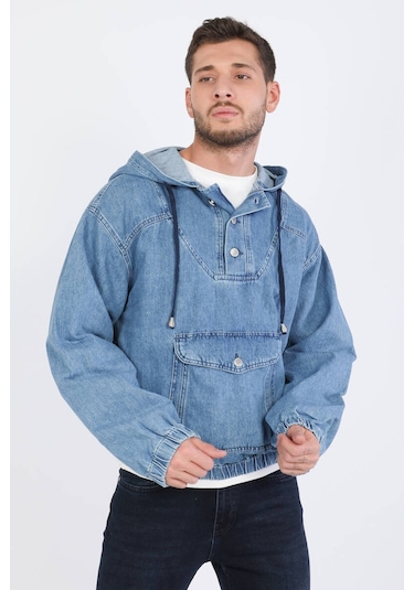 Keepout Erkek Jean Sweatshirt Mavi 001