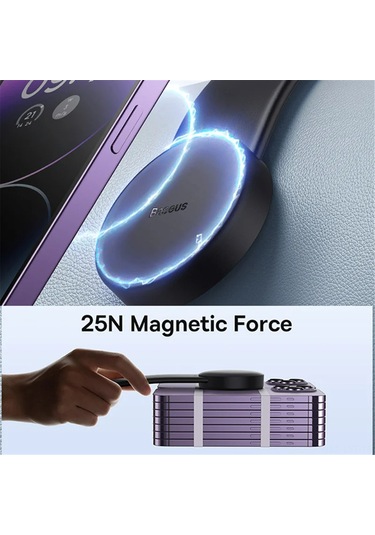 Youtek Araç Telefon Tutucu Manyetik, Çekmeceli Süngerli, Navigasyon İçin El İle Kolay Kurulum, Tüm Telefon Modelleri İçin, Düz Yüzeyler Uyumlu