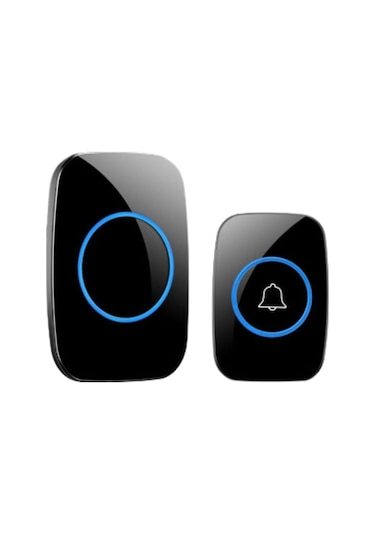 Alfalink Kablosuz Kapı Zili Ledli Uzaktan Kumandalı Işıklı Kapı Zili Yüksek Sesli 300mt Uzun Mesafeli - 1 Buton + 1 Zil