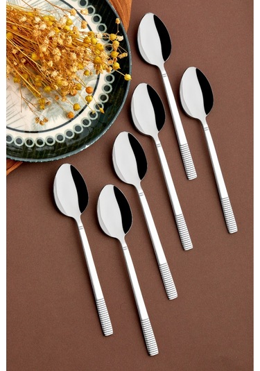 Cooker 6'lı Heybeli Paslanmaz Çelik Tatlı Kaşığı Ckr2166 Çelik