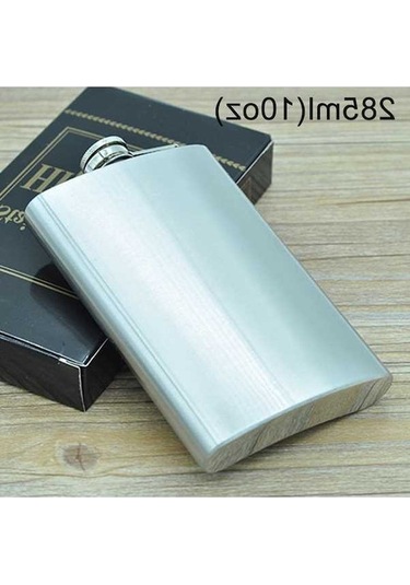 Ganzhoushop Yapımı Vahşi Taşınabilir Sporları Sones Seyahat Paslanmaz Matarası Hava Ev El Cep Çelik Açık 285ml - Dayanıklı Ve Şık Tasarım Gümüş