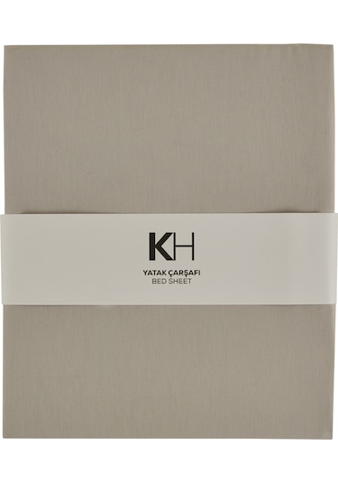 Karaca Home Basic %100 Pamuk King Kişilik Düz Çarşaf Gri