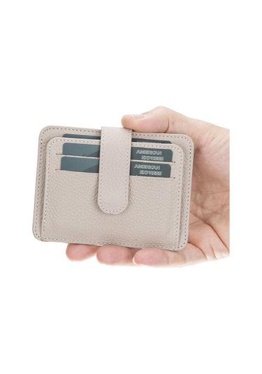 Toyigoo Toyigoo Çok Bölmeli Slim Deri Kartlık Blw019 Erc3 Bej