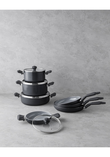 English Home Prego Cerawell Sığ Tencere 26 Cm Siyah Siyah