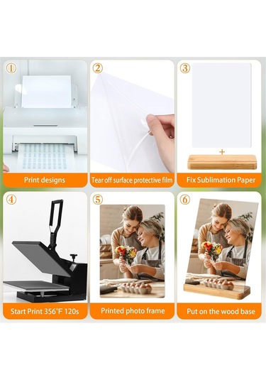 Paket Sublimasyon Fotoğraf Çerçeveleri Boşlukları 5 X 7 İnç Ahşap Tabanlı