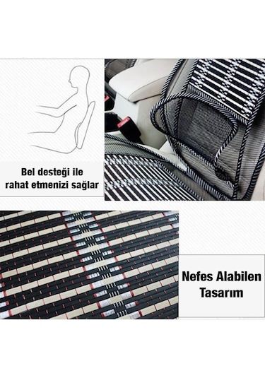 Ally Universal Bambu Araba Nefes Alabilen Koltuk Bel Minderi