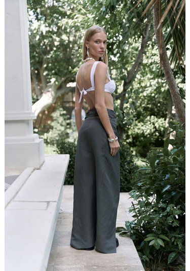 Fabriyonto Asimetrik Antrasit Uzun Etek Antrasit