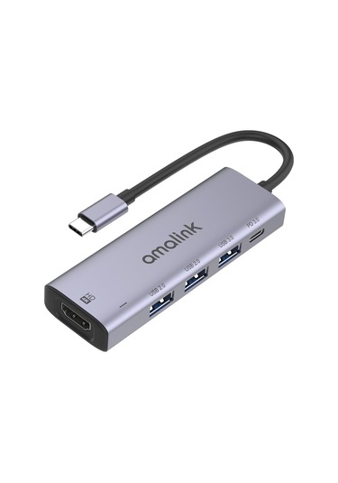 Cbtx Amalınk Al-95123d 5'i 1 Arada 86w Güç Dağıtımı Tip C Hub 4k Hdmı 2x Usb 2.0 3.0 Pd 3.0 Adaptörü Mac Os X Microsoft Windows İçin