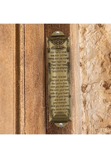 Lijinxu Mezuzah Plaket Yahudi Hediye Dekoratif Mezuza Kapak Altın