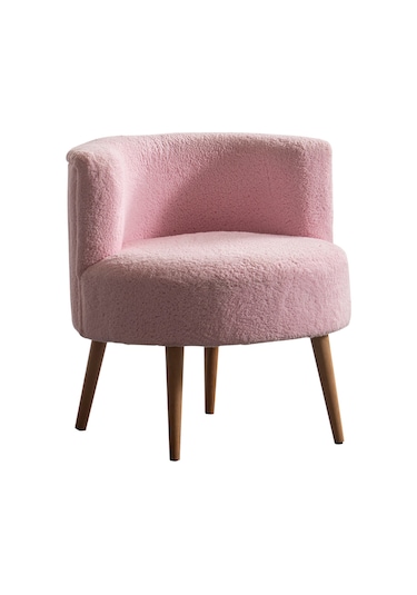 Panda Çay Seti Berjer Ve Puf Takımı Salon, Balkon, Ofis 2 Li Takım Pembe Pembe