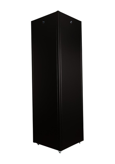 Lande Demonte 42u 600x600 Hyperline Dikili Tip Rack Kabinet Siyah Ön Cam Kapak / Tekerlekli