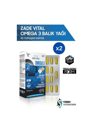 Premium Omega 3 Balık Yağı 45 X 2 Kapsül - 2'Li Paketi