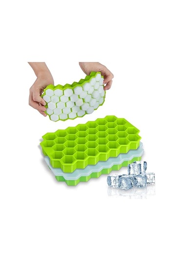 Relaxed Bpa Içermeyen Silikon Petek Buz Kalıbı - Yeşil Çok Renkli