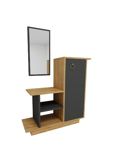 Arnetti Asia Kapaklı Dolaplı Aynalı Dresuar, Safirmeşe Antrasit - Asia Antrasit - Safirmeşe