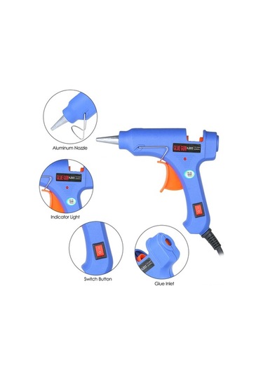 Pazly Tutkal Tutkal Tutkal Tabancası Tabancası Sıcak Sıcak Mavi Makinesi Hj005 Fonksiyonlu Ev Endüstriyel Düğmesi Dıy Çok Anahtar 20w Qw