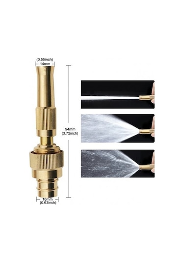 Rekotools-ayarlanabilir Basınçlı Hortum Başlığı Gold Pirinç Model