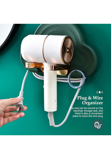 Moveevo Saç Kurutma Makinesi Tutucu Katlanabilir Duvara Monte Saç Kurutma Makinesi Askısı Saç Kurutma Makinesi Düzenleyici Saç