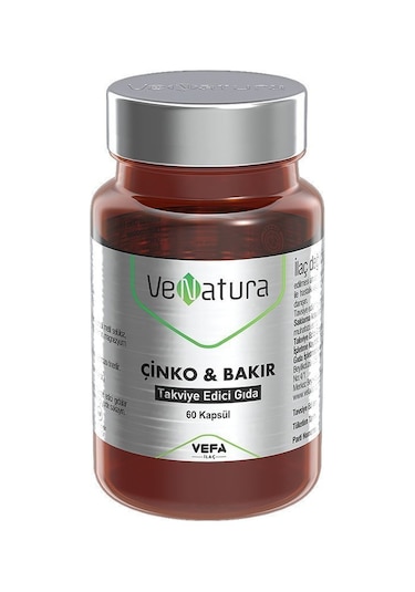 Venatura Çinko - Bakır Takviye Edici Gıda 60 Kapsül