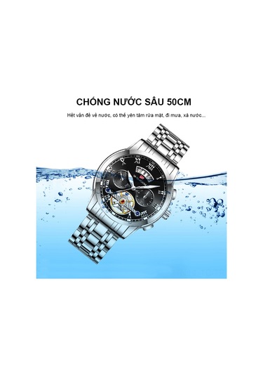 Skycity Kuvars Kol Saati - İthal Hareket, Derin Su Geçirmezlik, Dayanıklı Cam, Parlak Işıklandırma Ve Paslanmaz Çelik Kayış Altın