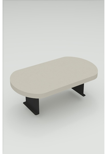 Zigon Sehpa Yan Sehpa Ayarlanabilir Tepsi Oval Dekoratif Modern Yatay Dikey Koltuk Sehpası Krem Krem