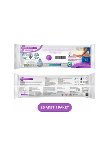 Gümüş iyon & Biyopolimer Kitin Teknolojili 25'li Perine Temizleme