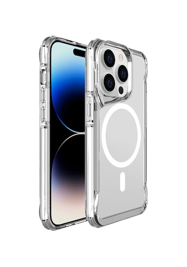 iPhone Uyumlu 14 Pro Max Kılıf Magsafe Özellikli Maximus Sararmaz Şeffaf Kapak