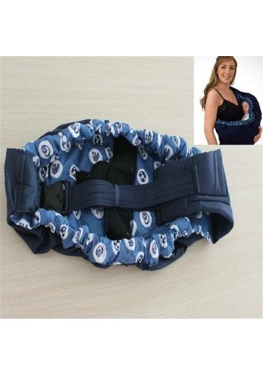 Yenidoğan Bebek Çapraz Vücut Koşum Askısı Okyanus Çiçeği Mavi