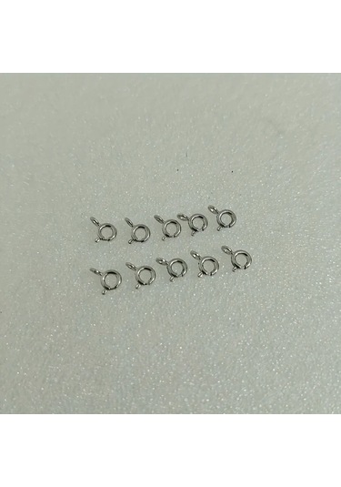 Elmpaly 10 Adet Gümüş Yuvarlak Spring Halka Dayanıklı Kolye Bileklik Bağlantısı Diğer