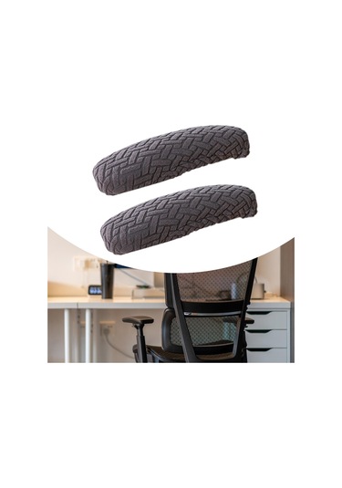 Suntek 2 Adet Ofis Koltuğu Kol Dayama Kılıfları Gri