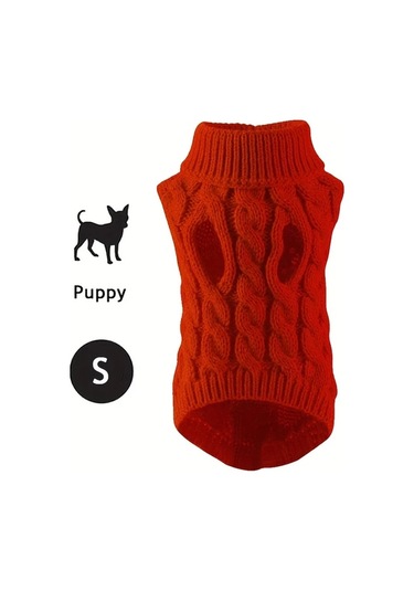 Elmpaly Kırmızı S Küçük Orta Boy Kedi Köpek Kazak Yumuşak Akrilik Kış Sonbahar 7 Renk
