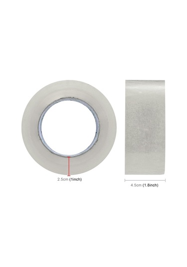 Sones 45mm Genişlik 25mm Kalınlık Paket Sızdırmazlık Paketleme Bandı Rulo Etiket Şeffaf Beyaz