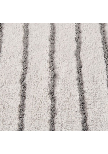 Evidea Soft Line Tufting Banyo Paspası - Beyaz - 60x90 Cm Beyaz