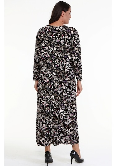 Çiçekli Penye Elbise