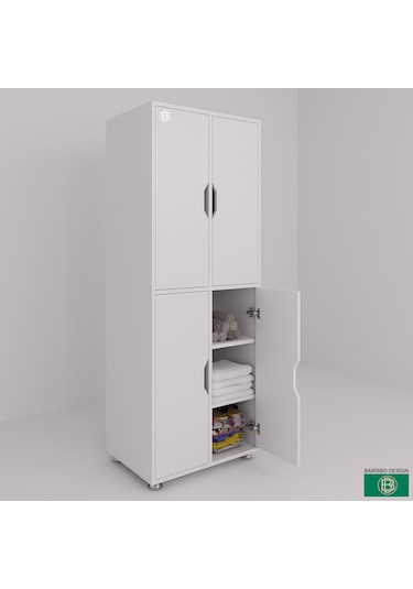 Çok Amaçlı Dolap Banyo, Mutfak, Vb. Geniş Depolama Alanına Sahip Beyaz Çok Amaçlı Dolap Banyo, Mutfak, Vb. Geniş Depolama Alanına Sahip Beyaz