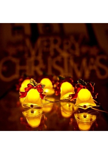 Dancemonkey 5 M 50 Işıklar Noel Ağacı Dekorasyon Işık Dize Noel Çan Şenlikli Atmosfer Işık Dize Akülü, Renkli Led Çok Renkli