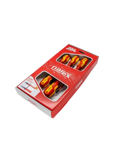 Narex 855101 Slim Serisi Elektrikçi İzoleli Düz/yıldız Tornavida Takımı 5 Parça