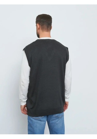 Pralkin İ Ko Erkek Klasik Yelek 104264841 Koyu Gri