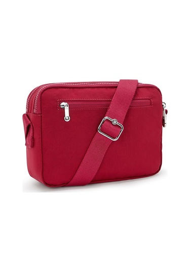 Kıplıng Abanu M Orta Boy Omuz Çantası Kırmızı Red Red Wıne Kırmızı