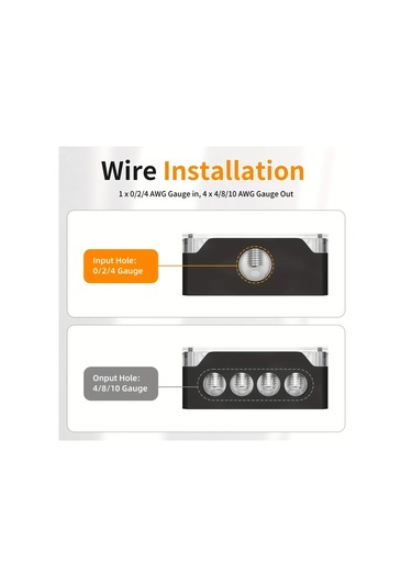 Cordial 2 Adet Ağır Hizmet 4 Yollu Araç Ses Topraklama Dağıtım Bloku 024 Giriş 4810 Çıkış Amplifikatör Güç Splitter