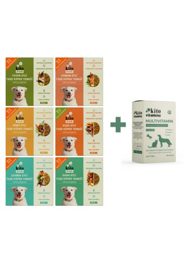 Kito Köpekler İçin Kito Fresh Tanışma Paketi + Kito Multivitamin