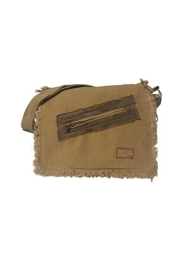 Vintage Salaş Orta Boy Unisex Günlük Çapraz Postacı Tablet Çantası M 32 Cm X 27 Cm Açık Kahverengi