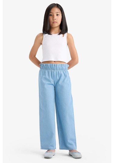 Defacto Kız Çocuk Bisiklet Yaka Crop Beyaz Atlet C4607a825hswt34 Beyaz