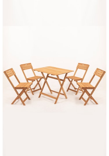 4+1 Minderli Balkon Bahçe Mutfak Bistro Set Katlanır Masa-sandaly