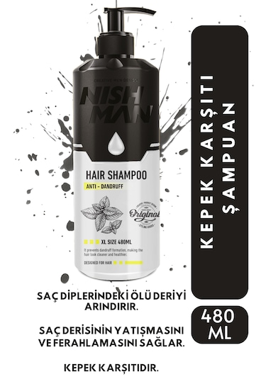 Nıshman Kepek Karşıtı Şampuan Antı-dandruff 480 Ml