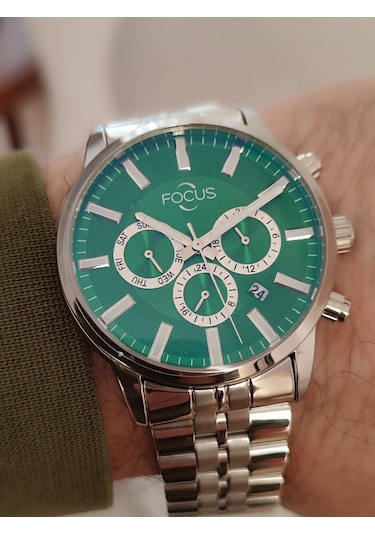 Focus Erkek Kol Saati Fonksiyonlu Çelik Kasa Takvimli 2091
