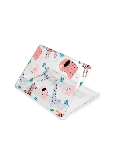 MacBook Pro 16" A2141 Hayvan Desenli Koruyucu Laptop Kılıfı Hayvanat Bahçesi/Stil 2